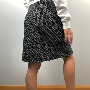 Black and White Striped Skirt